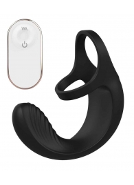 Черный анальный стимулятор с эрекционными кольцами Remote Couple Teaser - Dream Toys - в Миассе купить с доставкой