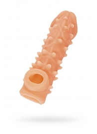 Телесная закрытая насадка с пупырышками Cock Sleeve Size M - 15,6 см. - KOKOS - в Миассе купить с доставкой