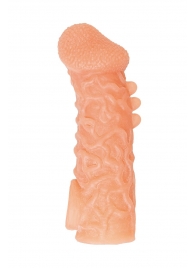 Телесная закрытая насадка с шершавой головкой Cock Sleeve Size M - 15,6 см. - KOKOS - в Миассе купить с доставкой