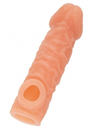 Телесная закрытая насадка с шершавой головкой Cock Sleeve Size L - 17,6 см. - KOKOS - в Миассе купить с доставкой