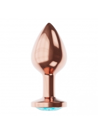 Пробка цвета розового золота с малиновым кристаллом Diamond Topaz Shine L - 8,3 см. - Lola Games - купить с доставкой в Миассе