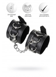 Черные наручники Anonymo на сцепке - ToyFa - купить с доставкой в Миассе