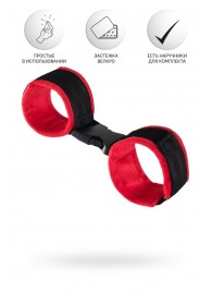 Красно-черные велюровые оковы Anonymo - ToyFa - купить с доставкой в Миассе