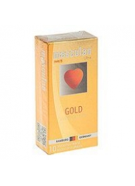 Презервативы Masculan Ultra Gold с золотым напылением и ароматом ванили - 10 шт. - Masculan - купить с доставкой в Миассе