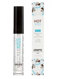 Блеск для губ Hot Kiss Coconut с ароматом кокоса - 7 мл. - Exsens - купить с доставкой в Миассе
