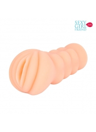 Телесный мастурбатор-вагина с комплектом эрекционных колец - Bior toys - в Миассе купить с доставкой
