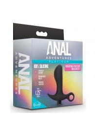 Черный анальный вибратор Silicone Vibrating Prostate Massager 01 - 10,8 см. - Blush Novelties - в Миассе купить с доставкой