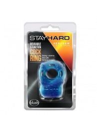 Голубое эрекционное виброкольцо Reusable 5 Function Cock Ring - Blush Novelties - в Миассе купить с доставкой