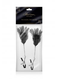 Зажимы для сосков с черными перьями Sweet Caress Feather Nipple Clumps - Sweet Caress - купить с доставкой в Миассе