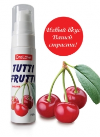 Гель-смазка Tutti-frutti с вишнёвым вкусом - 30 гр. - Биоритм - купить с доставкой в Миассе
