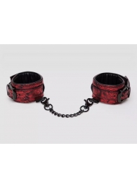 Красно-черные наручники Reversible Faux Leather Wrist Cuffs - Fifty Shades of Grey - купить с доставкой в Миассе