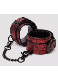 Красно-черные наручники Reversible Faux Leather Wrist Cuffs - Fifty Shades of Grey - купить с доставкой в Миассе