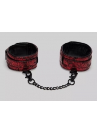 Красно-черные оковы Reversible Faux Leather Ankle Cuffs - Fifty Shades of Grey - купить с доставкой в Миассе