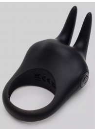 Черное эрекционное виброкольцо Sensation Rechargeable Vibrating Rabbit Love Ring - Fifty Shades of Grey - в Миассе купить с доставкой