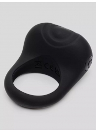 Черное эрекционное виброкольцо Sensation Rechargeable Vibrating Love Ring - Fifty Shades of Grey - в Миассе купить с доставкой