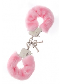 Металлические наручники с розовой меховой опушкой METAL HANDCUFF WITH PLUSH PINK - Dream Toys - купить с доставкой в Миассе