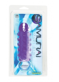 Закрытая фиолетовая насадка с пупырышками SAMURAI PENIS SLEEVE PURPLE - 14,5 см. - NMC - в Миассе купить с доставкой