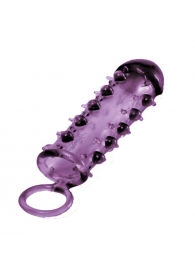 Закрытая фиолетовая насадка с пупырышками SAMURAI PENIS SLEEVE PURPLE - 14,5 см. - NMC - в Миассе купить с доставкой