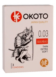Тонкие презервативы OKOTO Thin Extra Soft - 3 шт. - Sitabella - купить с доставкой в Миассе
