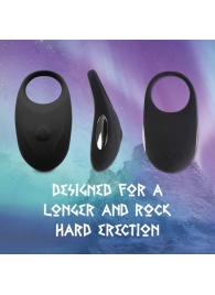 Черное эрекционное виброкольцо Thor Cockring - FeelzToys - в Миассе купить с доставкой