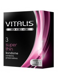 Ультратонкие презервативы VITALIS PREMIUM super thin - 3 шт. - Vitalis - купить с доставкой в Миассе