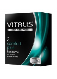 Контурные презервативы VITALIS PREMIUM comfort plus - 3 шт. - Vitalis - купить с доставкой в Миассе