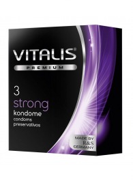 Презервативы с утолщенной стенкой VITALIS PREMIUM strong - 3 шт. - Vitalis - купить с доставкой в Миассе