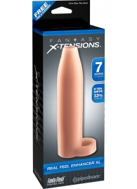 Телесная насадка Real Feel Enhancer XL - 17 см. - Pipedream - в Миассе купить с доставкой