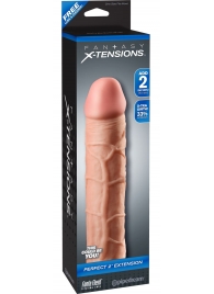 Телесная насадка Fantasy X-tensions Perfect 2  Extension - 20,3 см. - Pipedream - в Миассе купить с доставкой