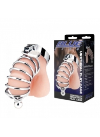 Серебристая клетка для члена Urethral Play Cage - BlueLine - купить с доставкой в Миассе