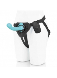 Голубая изогнутая насадка 6in Remote Control Ripple P-Spot G-Spot на черных трусиках - 16 см. - Pegasus - купить с доставкой в Миассе