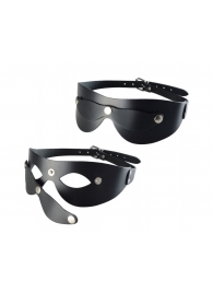 Черная кожаная маска  Новичок - Sitabella - купить с доставкой в Миассе