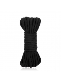 Черная хлопковая веревка для связывания Bondage Rope - 10 м. - Lux Fetish - купить с доставкой в Миассе