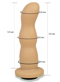 Телесная рельефная насадка Harness - 14,2 см. - LOVETOY (А-Полимер) - купить с доставкой в Миассе