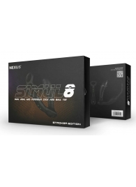Черный вибромассажер простаты Nexus Simul8 Stroker Edition с кольцами для пениса и мошонки - Nexus Range - в Миассе купить с доставкой