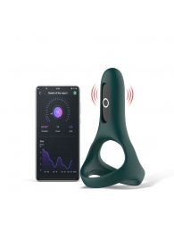 Изумрудное виброкольцо Magic Motion Rise с подхватом мошонки - Magic Motion - в Миассе купить с доставкой