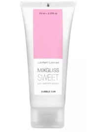 Смазка на водной основе Mixgliss Sweet с ароматом бабл-гам - 70 мл. - Mixgliss - купить с доставкой в Миассе