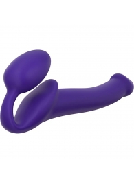 Фиолетовый безремневой страпон Silicone Bendable Strap-On - size S - Strap-on-me - купить с доставкой в Миассе