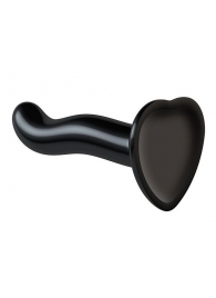 Черный фаллоимитатор-насадка Strap-On-Me P G spot Dildo size S - 16,4 см. - Strap-on-me - купить с доставкой в Миассе