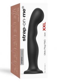 Черная насадка Strap-On-Me Dildo Plug P G size XXL - Strap-on-me - купить с доставкой в Миассе