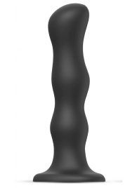 Черная насадка Strap-On-Me Dildo Geisha Balls size M - Strap-on-me - купить с доставкой в Миассе