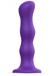 Фиолетовая насадка Strap-On-Me Dildo Geisha Balls size M - Strap-on-me - купить с доставкой в Миассе