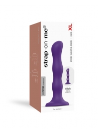 Фиолетовая насадка Strap-On-Me Dildo Geisha Balls size XL - Strap-on-me - купить с доставкой в Миассе