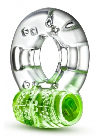 Зеленое эрекционное виброкольцо Arouser Vibrating C-Ring - Blush Novelties - в Миассе купить с доставкой