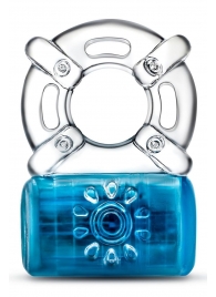 Синее эрекционное виброкольцо Pleaser Rechargeable C-Ring - Blush Novelties - в Миассе купить с доставкой