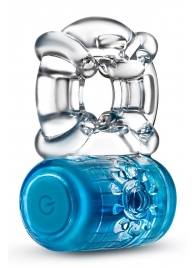 Синее эрекционное виброкольцо One Night Stand Vibrating C-Ring - Blush Novelties - в Миассе купить с доставкой