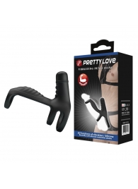 Черная вибронасадка на пенис Vibrating Penis Sling - Baile - в Миассе купить с доставкой