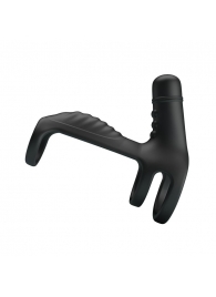 Черная вибронасадка на пенис Vibrating Penis Sling - Baile - в Миассе купить с доставкой