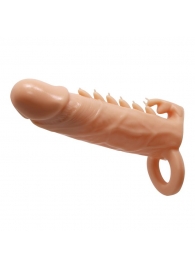 Телесная удлиняющая насадка Penis Sleeve Emmitt - 17 см. - Baile - в Миассе купить с доставкой