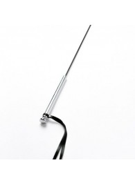 Черный кожаный стек с гладкой ручкой - 55 см. - Crazy Handmade - купить с доставкой в Миассе